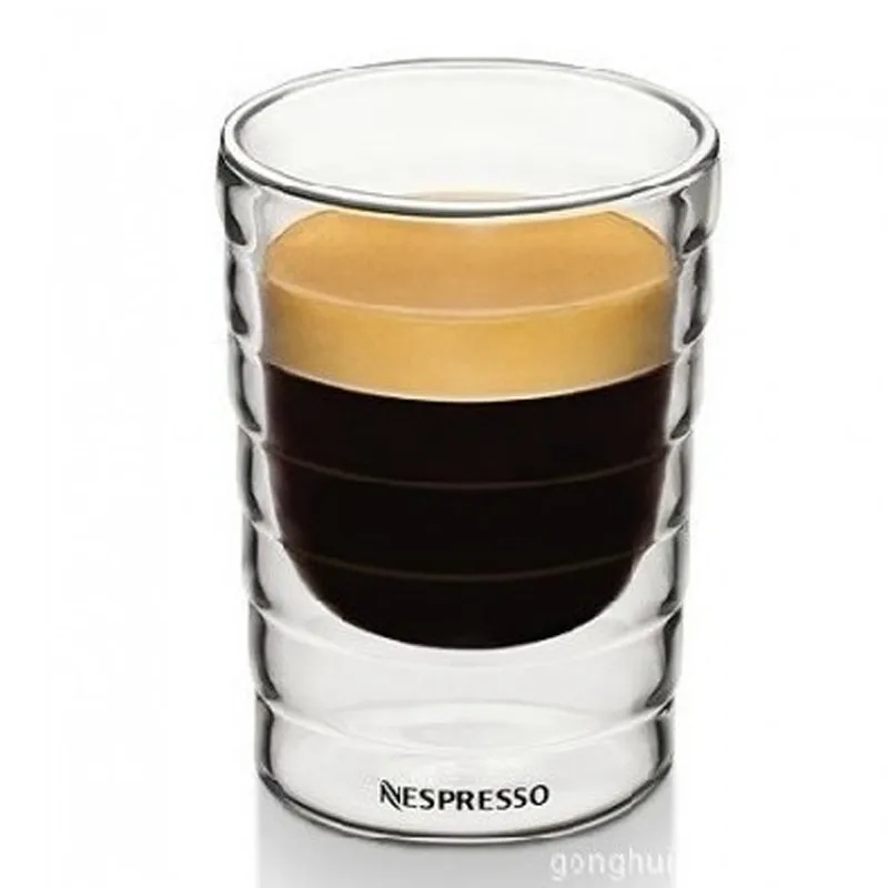 Wine Beer Tequila - Taza de cristal de doble pared