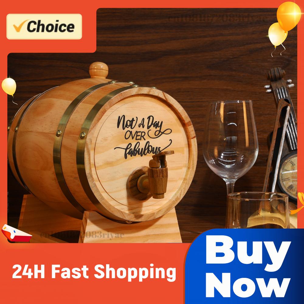 Wine Beer Tequila - Barril de whisky grabado de 3L