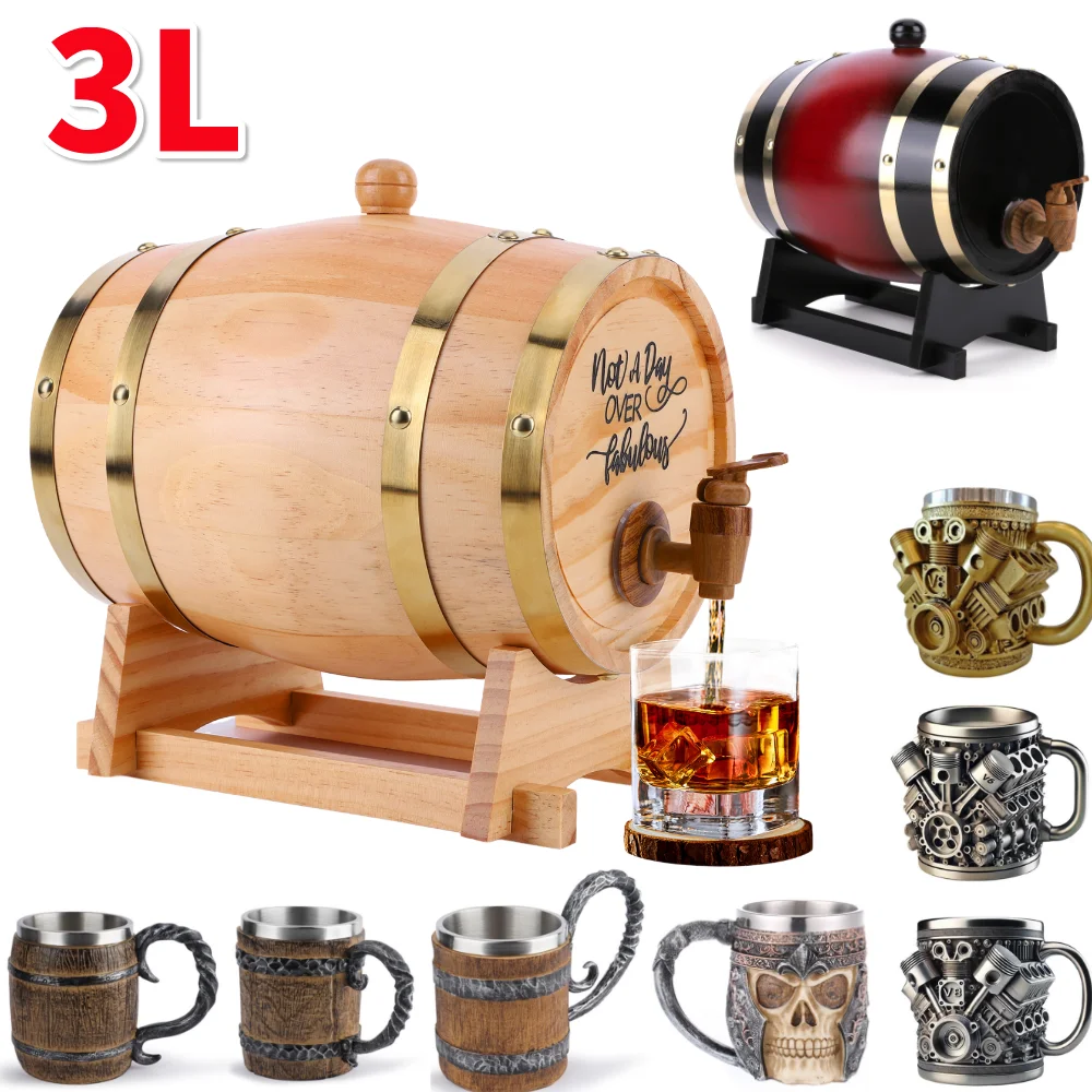 Wine Beer Tequila - Barril de whisky de madera de