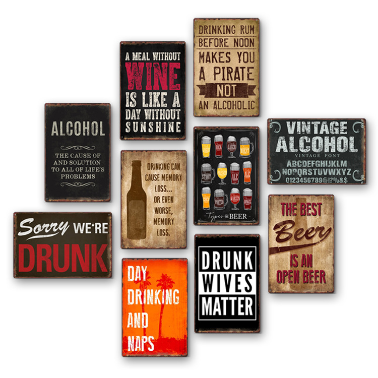 Wine Beer Europe - Pintura en Lata con Temática de