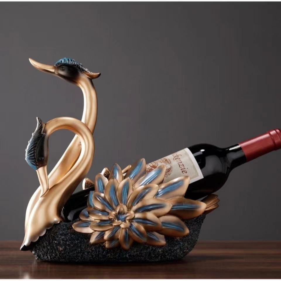 Wine Beer Europe - Estante de vino tinto de cisne,