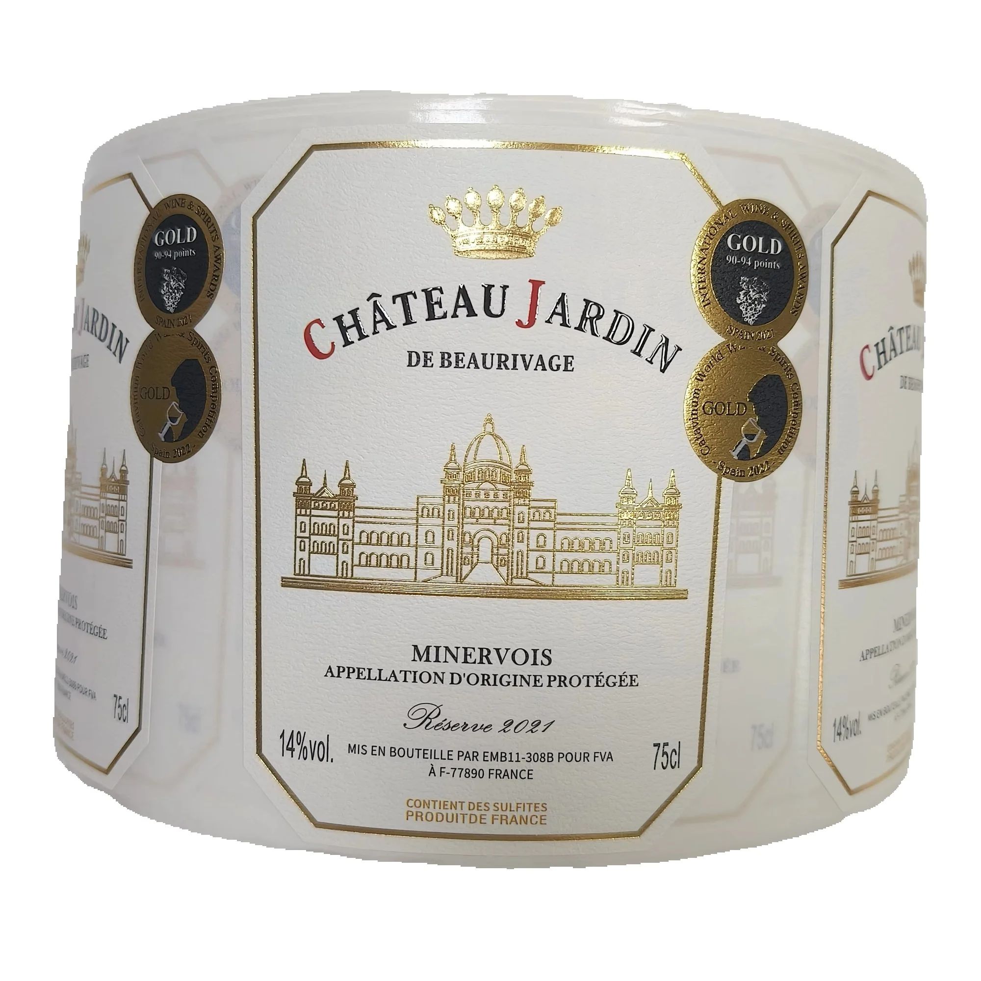 Wine Beer Red - Etiquetas Adhesivas Personalizadas con Logotipo, Papel