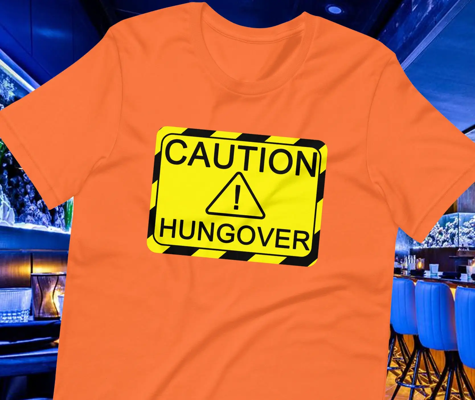Wine Beer Tequila - Camiseta Caution Hungover para adultos, con