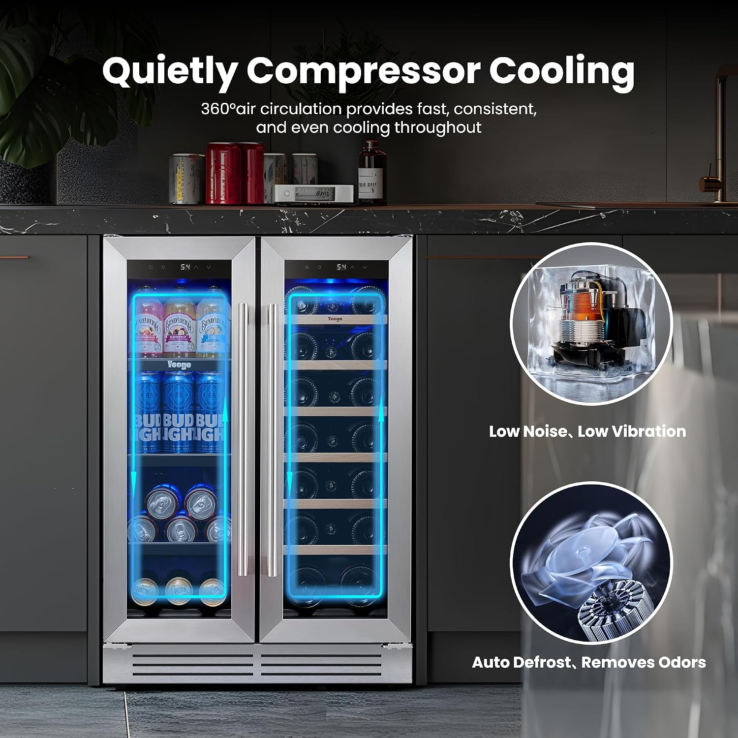 Refrigerador para Vino y Bebid - Wine Beer Fridge reseña y precio
