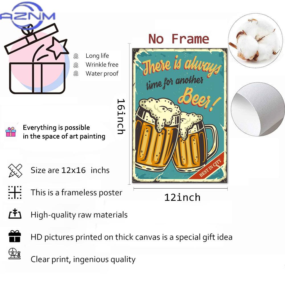 AZNM Póster de lienzo con cali - Wine Beer Combination reseña y precio