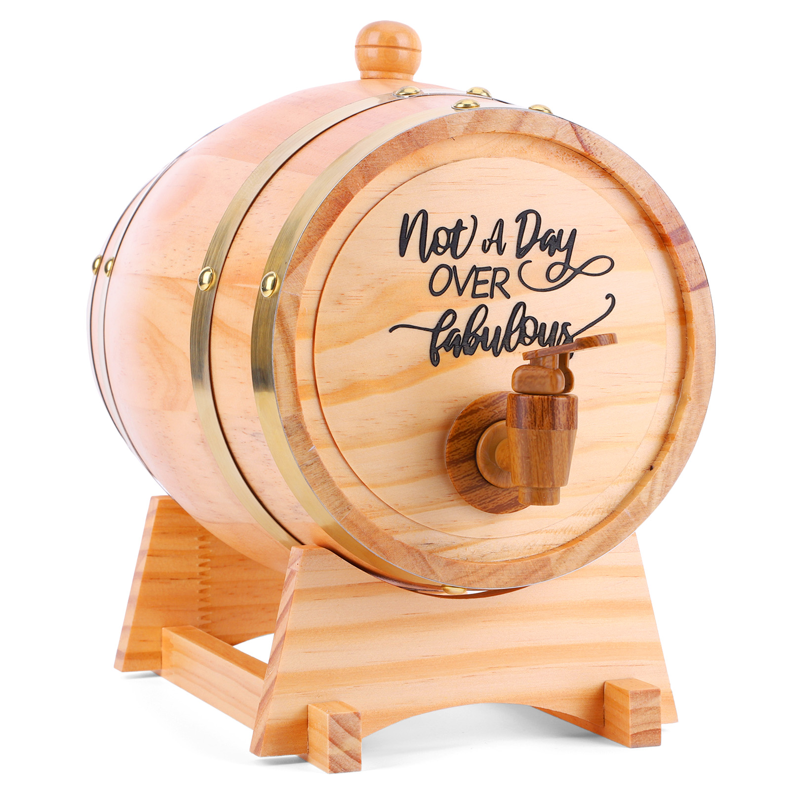Barril de Madera Grabado de 3L - Wine Beer Tequila reseña y precio